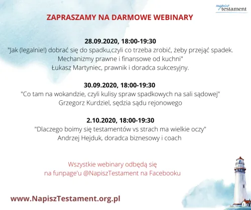 Międzynarodowy Tydzień Pisania Testamentów 2020